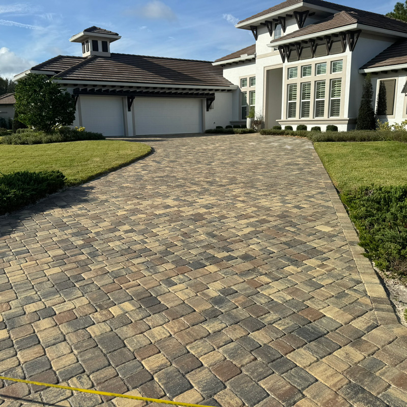 new paver driveway